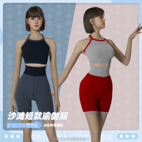INZOI沙滩短款瑜伽服mod