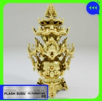 inZOI家具：金色细腻的雕刻工艺装饰品MOD