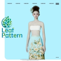 东南亚女装：椰岛繁花女套装（包含头饰）LeafPattern制作