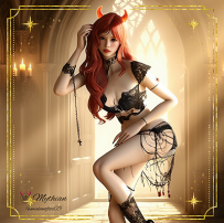 恶魔低语泳衣套装 含发型、闪烁恶魔角